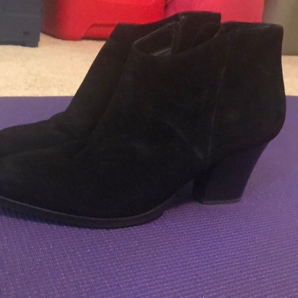 Black suede ankle boot